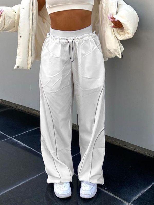 Pintuck Detail Straight Leg Pants Product Image
