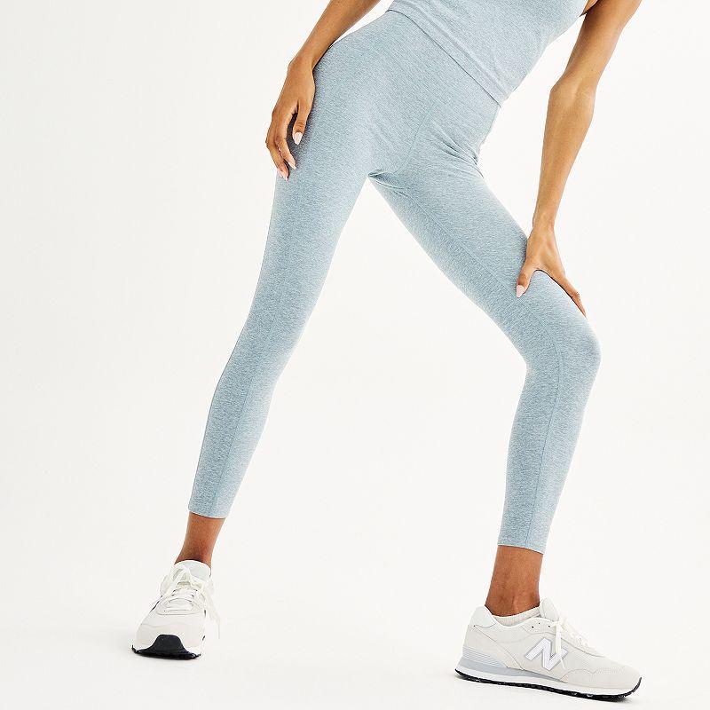 Women's FLX High-Rise 7/8 Brushed Performance Leggings, Size: Small, Mineral Black Product Image