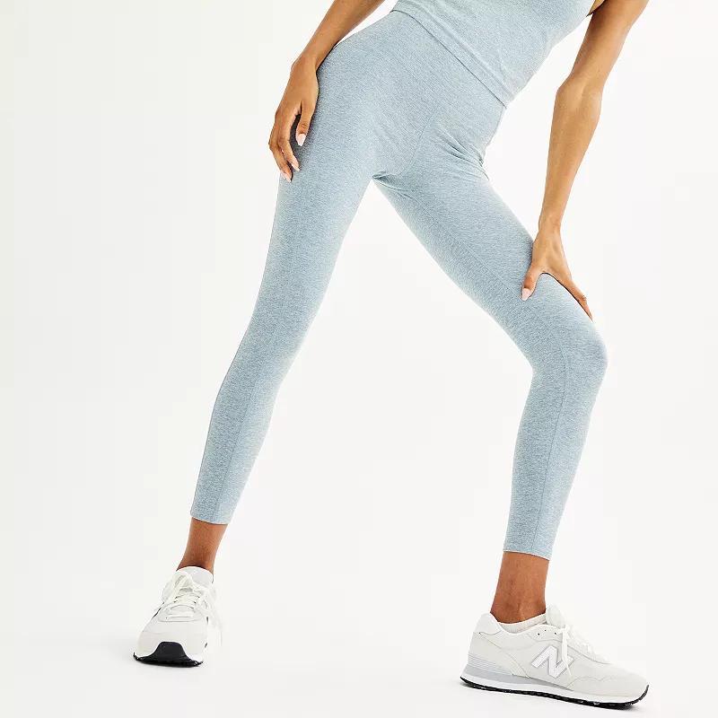 Women's FLX High-Rise 7/8 Brushed Performance Leggings, Size: Small, Mineral Black Product Image