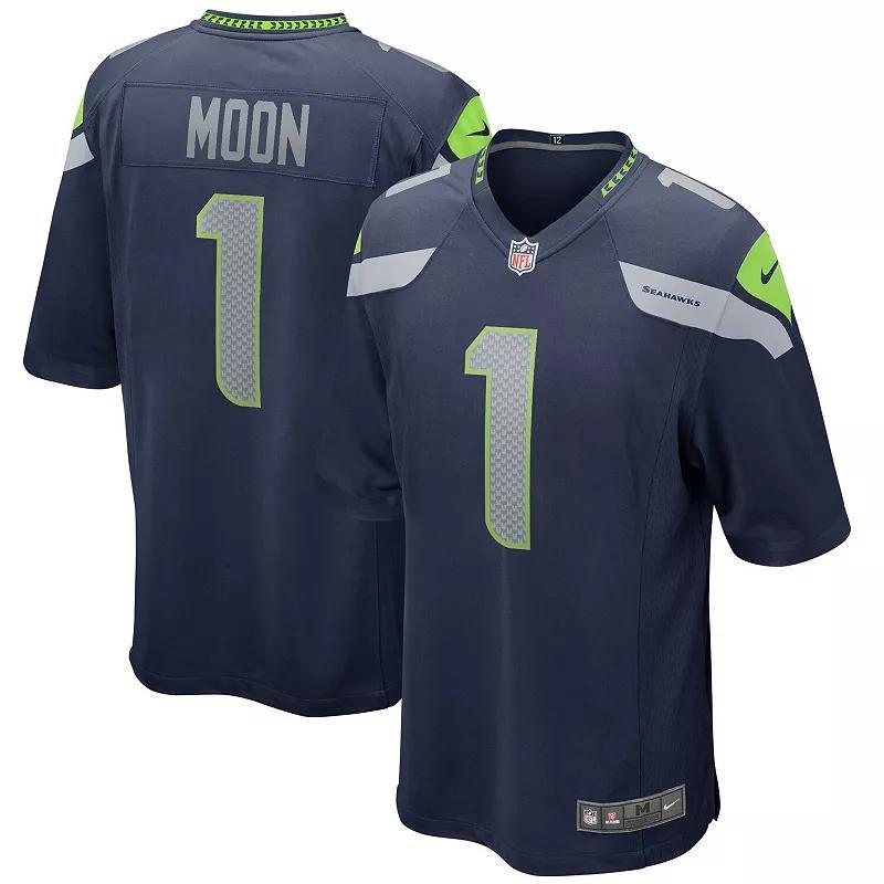 Men's Nike Warren Moon College Navy Seattle Seahawks Game Retired Player Jersey, Size: 4XL, Blue Product Image