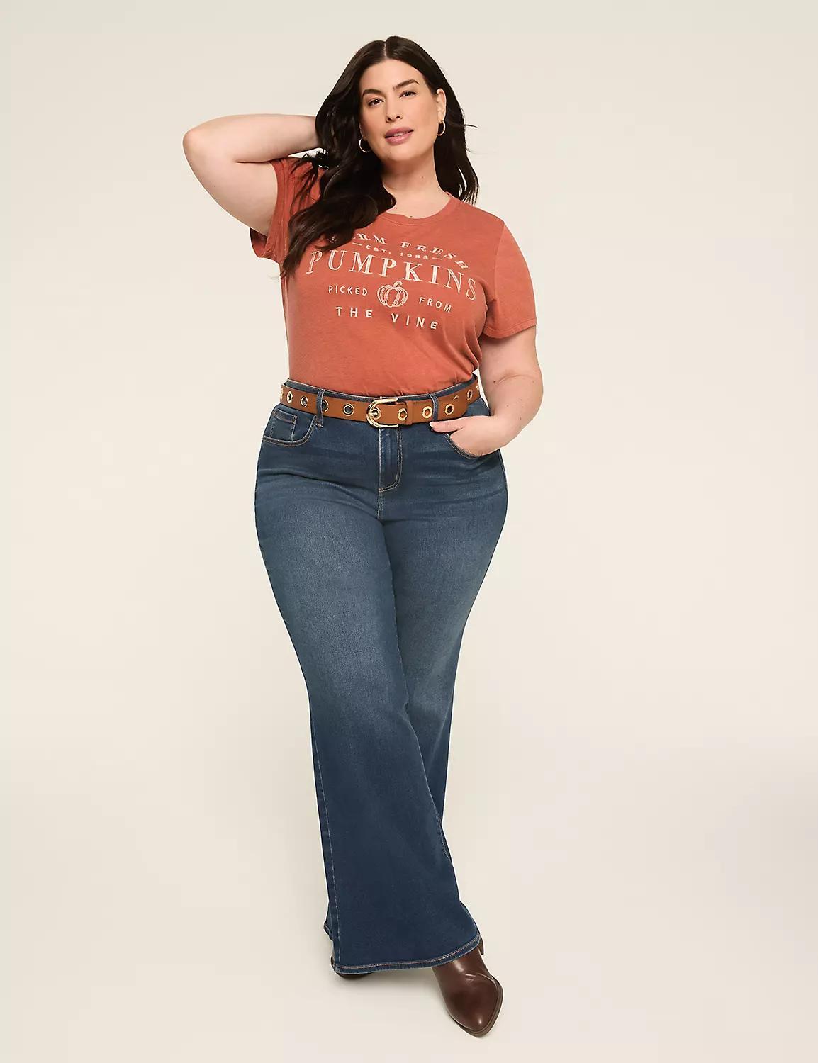 Embroidered Farm Fresh Pumpkins Graphic Tee Product Image