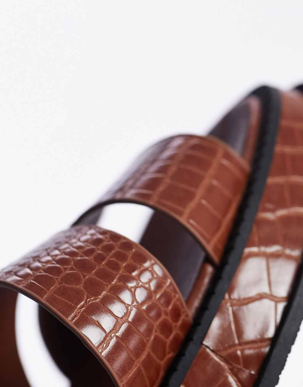 Topshop Wide Fit Grace sandal with buckle detail Product Image