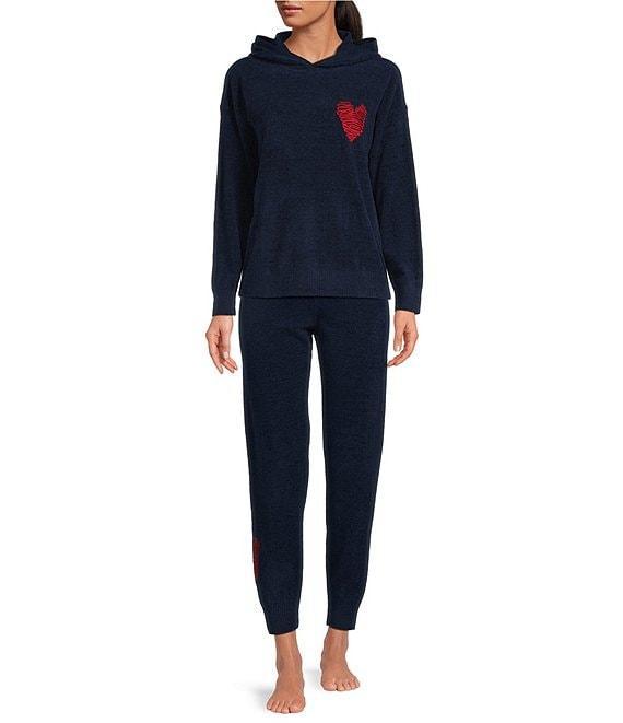 Barefoot Dreams CozyChic Ultra Lite Embroidered Heart Hoodie Product Image