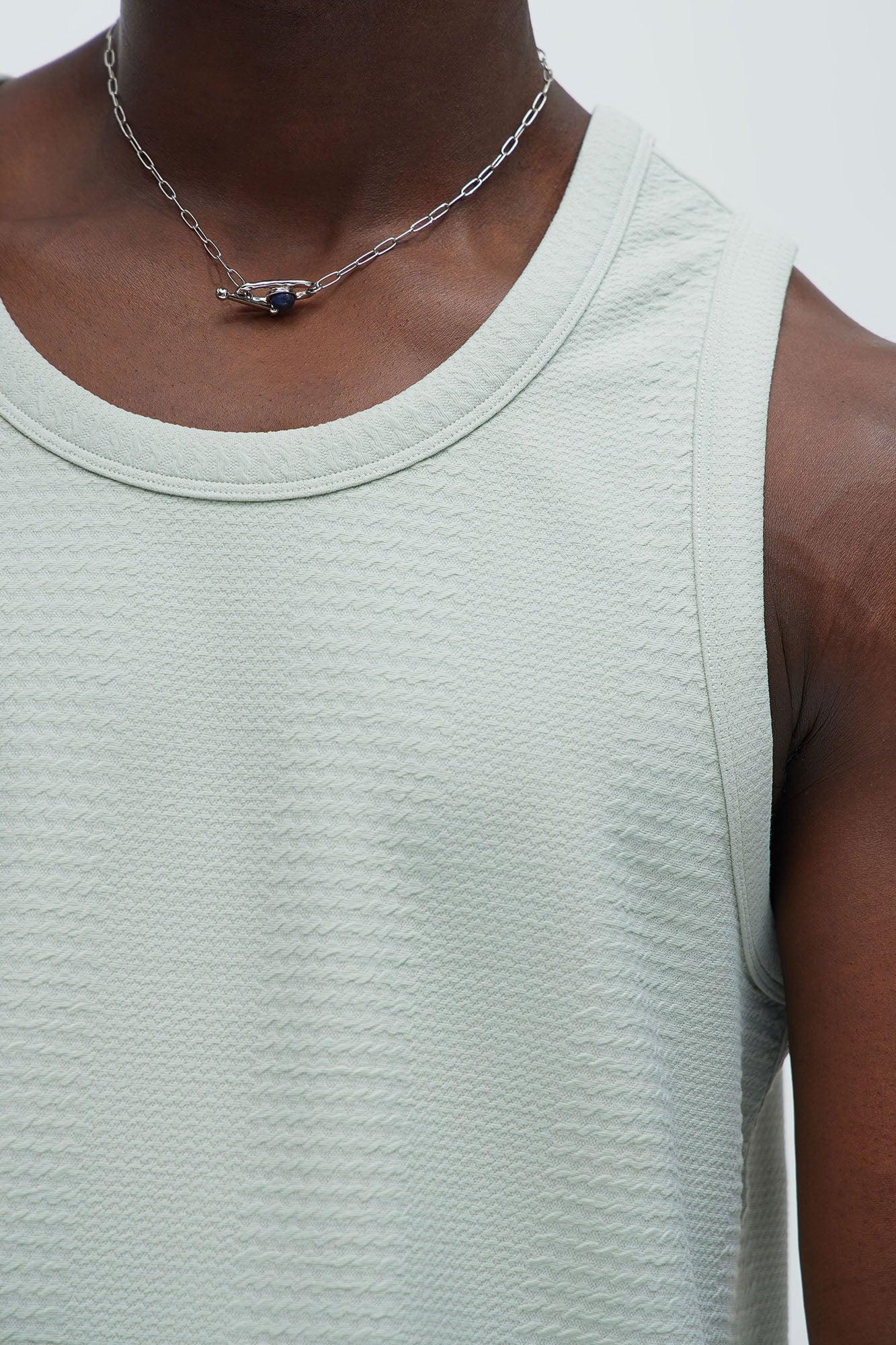 Angelo Textured Tank - Sage Product Image