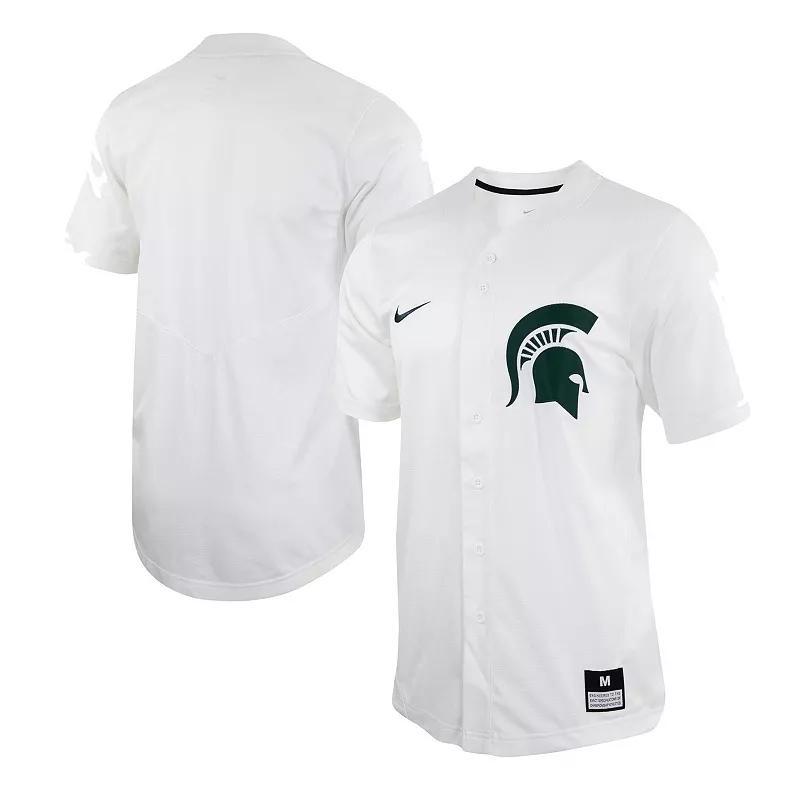 Men's Nike White Michigan State Spartans Replica Baseball Jersey, Size: 3XL Product Image