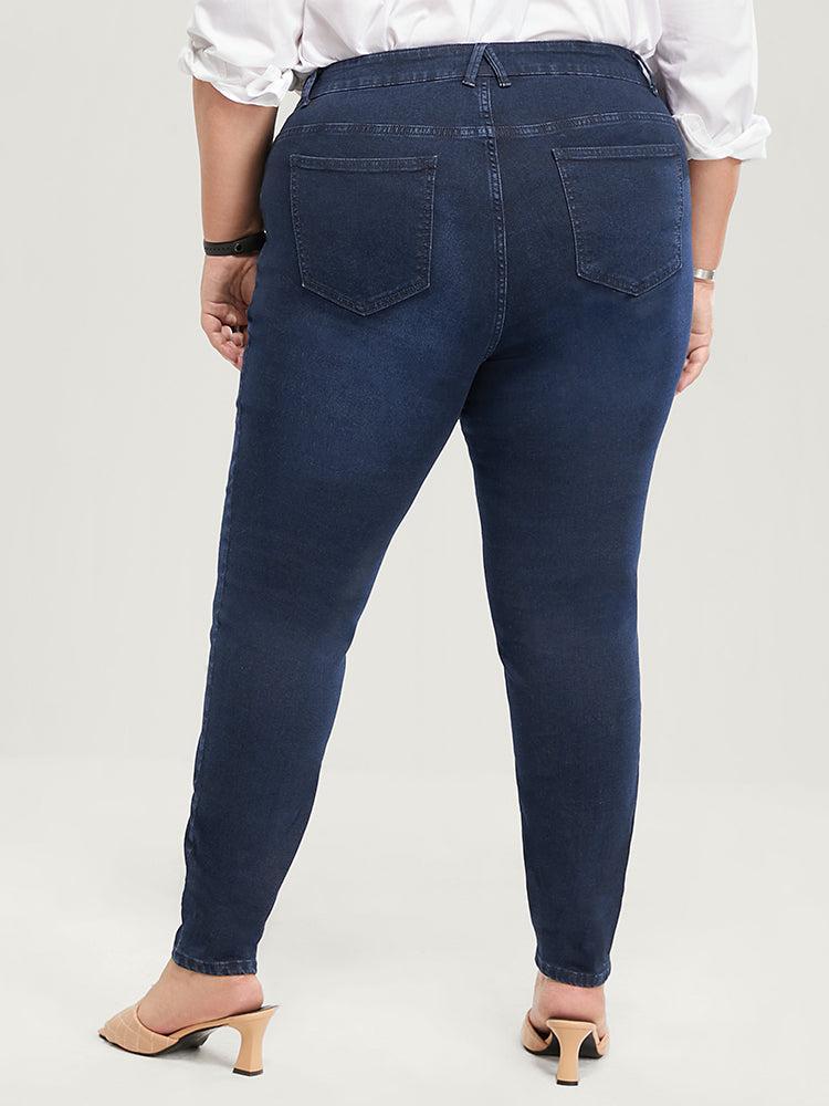 Skinny Very Stretchy High Rise Dark Wash Sculpt Waist Full Jeans Female Product Image