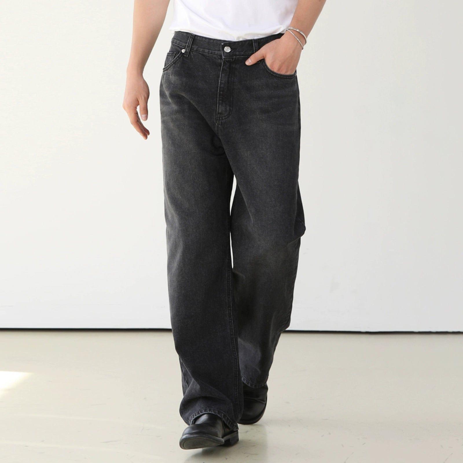 RT No. 10324 BLACK DENIM STRAIGHT JEANS Product Image