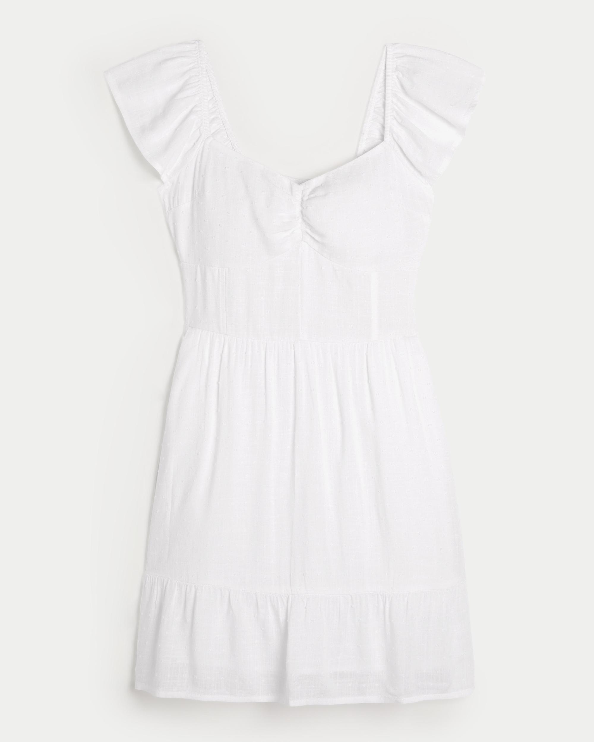 Short-Sleeve Cinch Bust Skort Dress Product Image