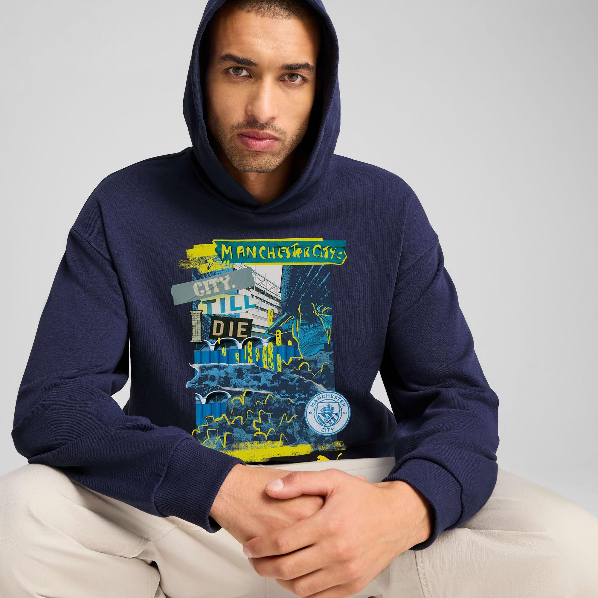 PUMA Manchester City ftblNRGY+ Men's Hoodie Product Image