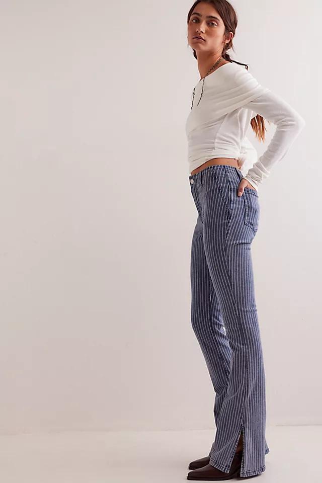 We The Free Level Up Stripe Slim Flare Jeans Product Image