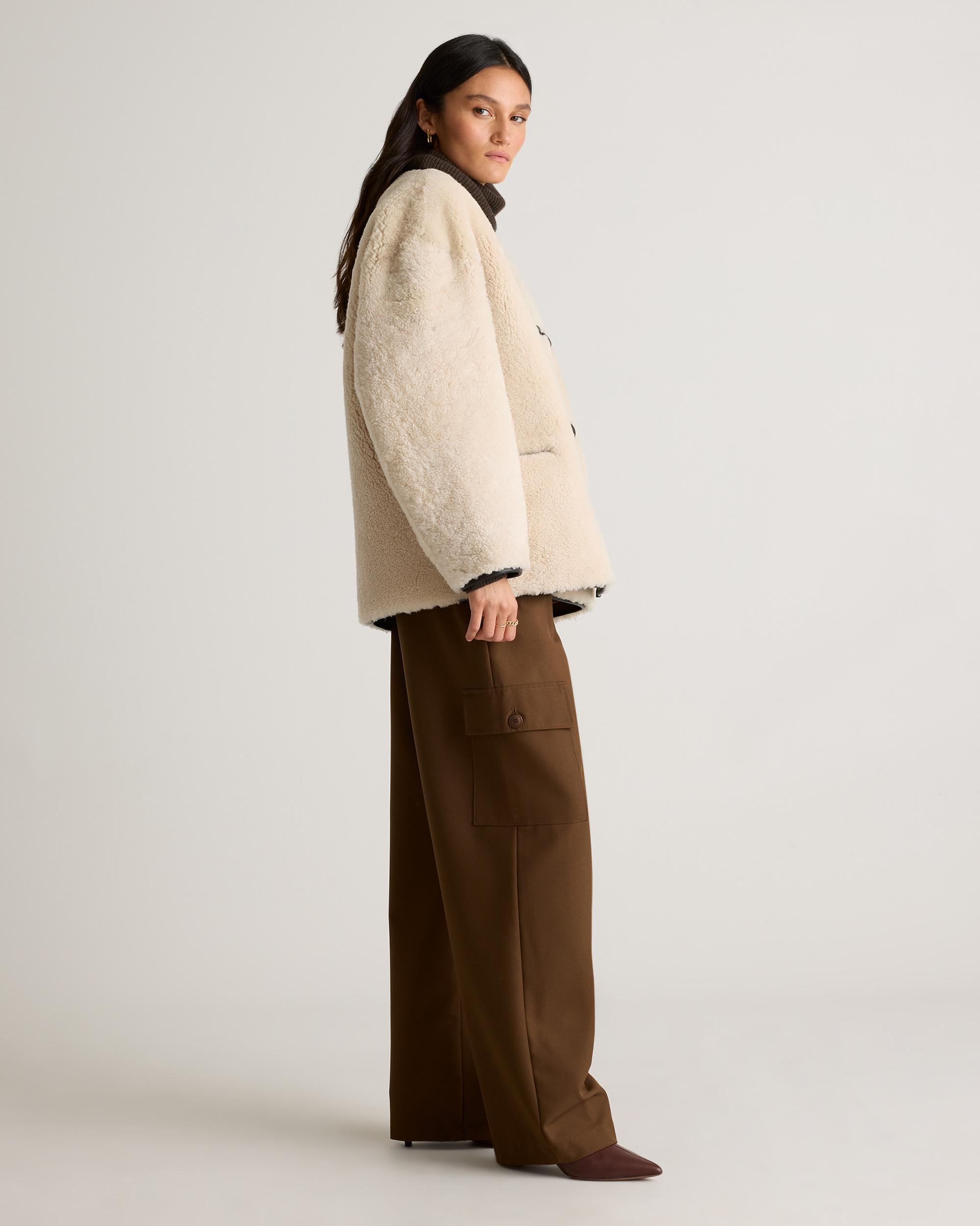 Quince | Women's 100% Shearling Duffle Jacket Leather Product Image