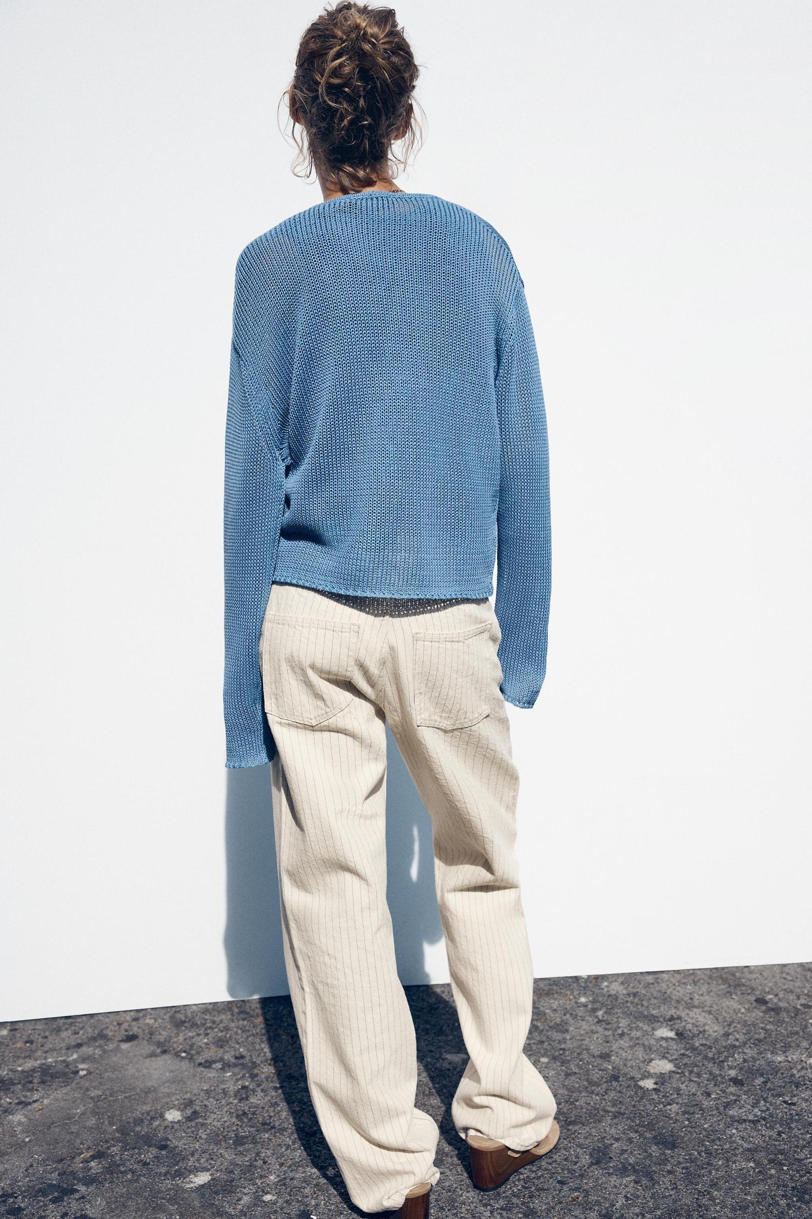 100% COTTON KNIT CARDIGAN Product Image