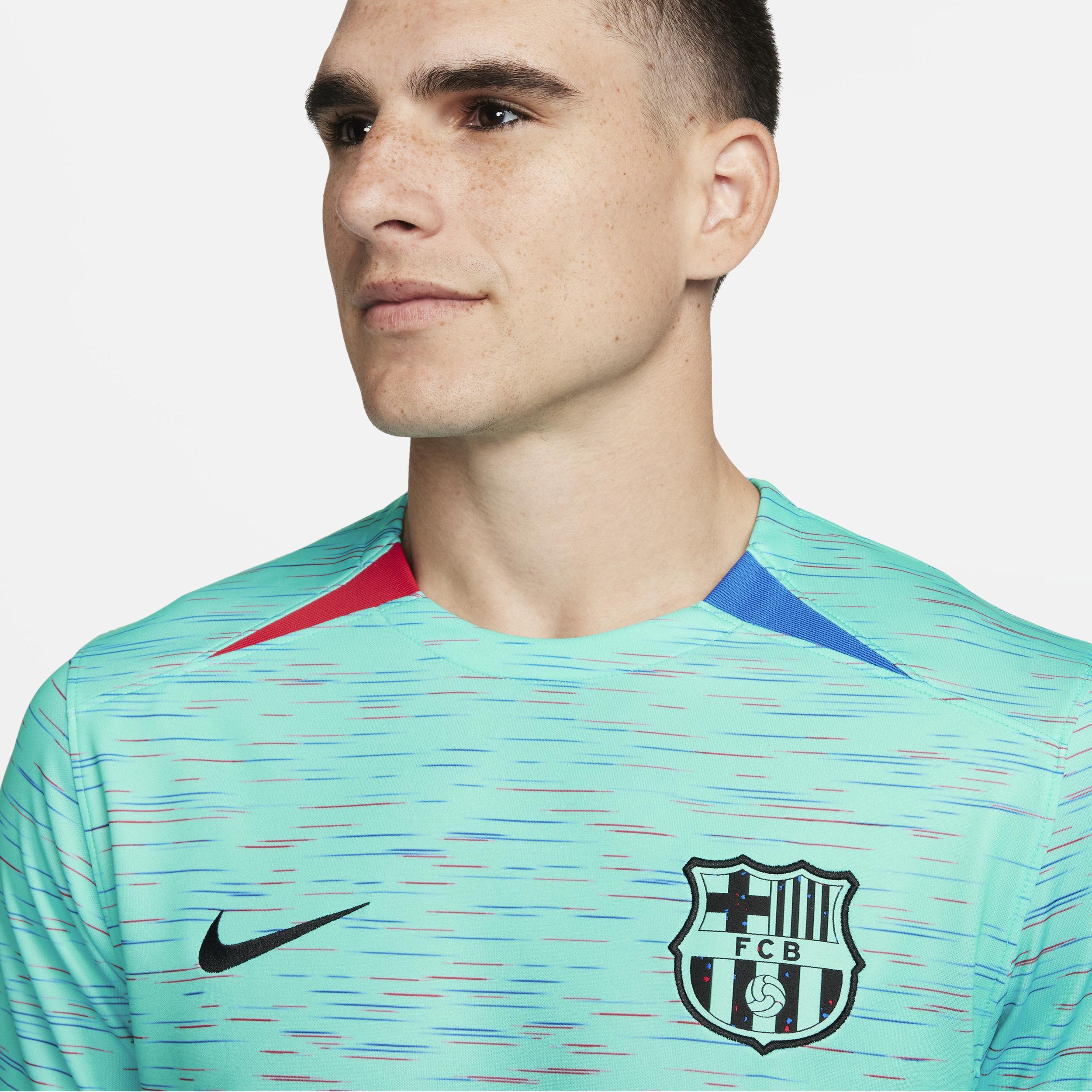 Mens Nike Aqua Barcelona 2023/24 Third Replica Jersey Bar Turquoise A Product Image