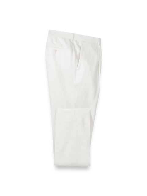 Linen Blend Double Breasted Peak Lapel Suit Jacket - White Product Image