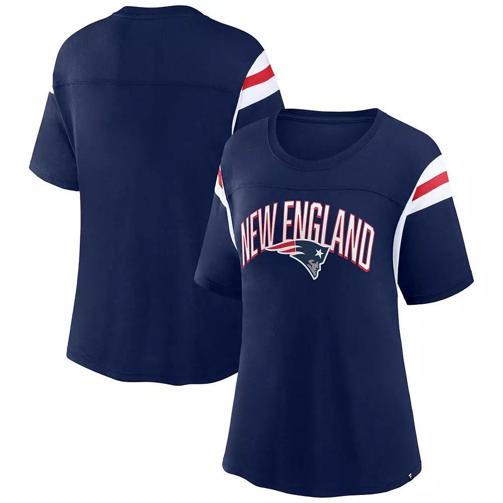 Women's Fanatics Branded Navy New England Patriots Earned Stripes T-Shirt, Size: Small, Blue Product Image