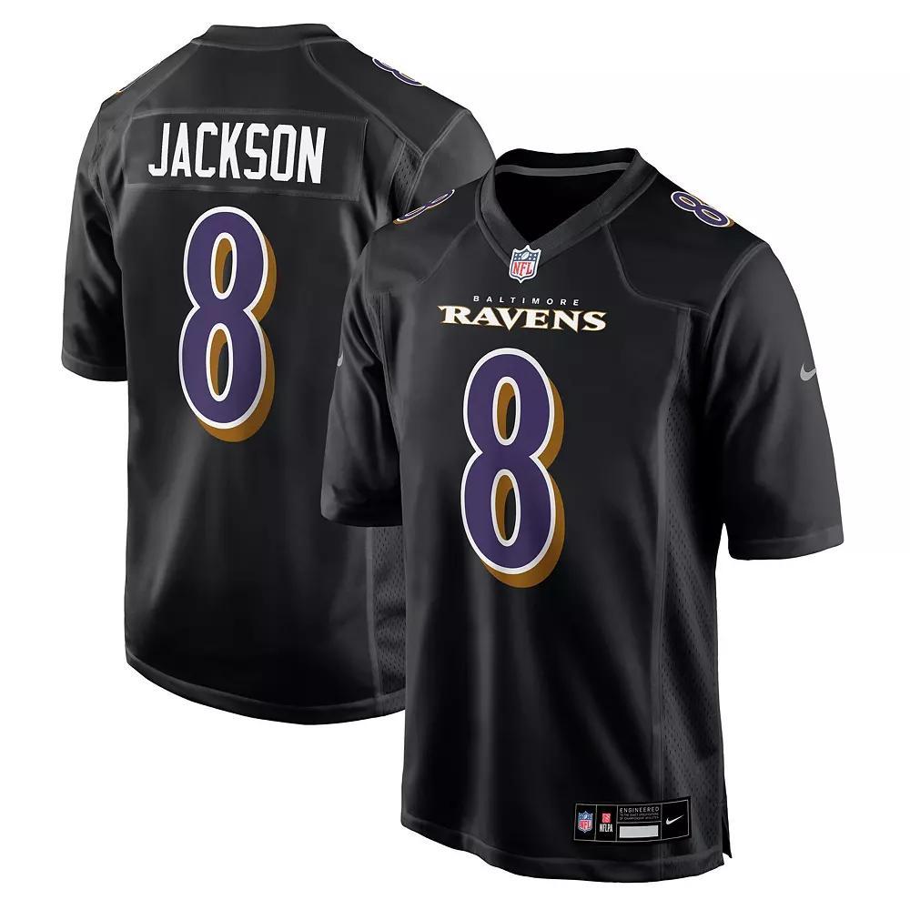 Men's Nike Lamar Jackson Black Baltimore Ravens Fashion Game Jersey, Size: XL Product Image