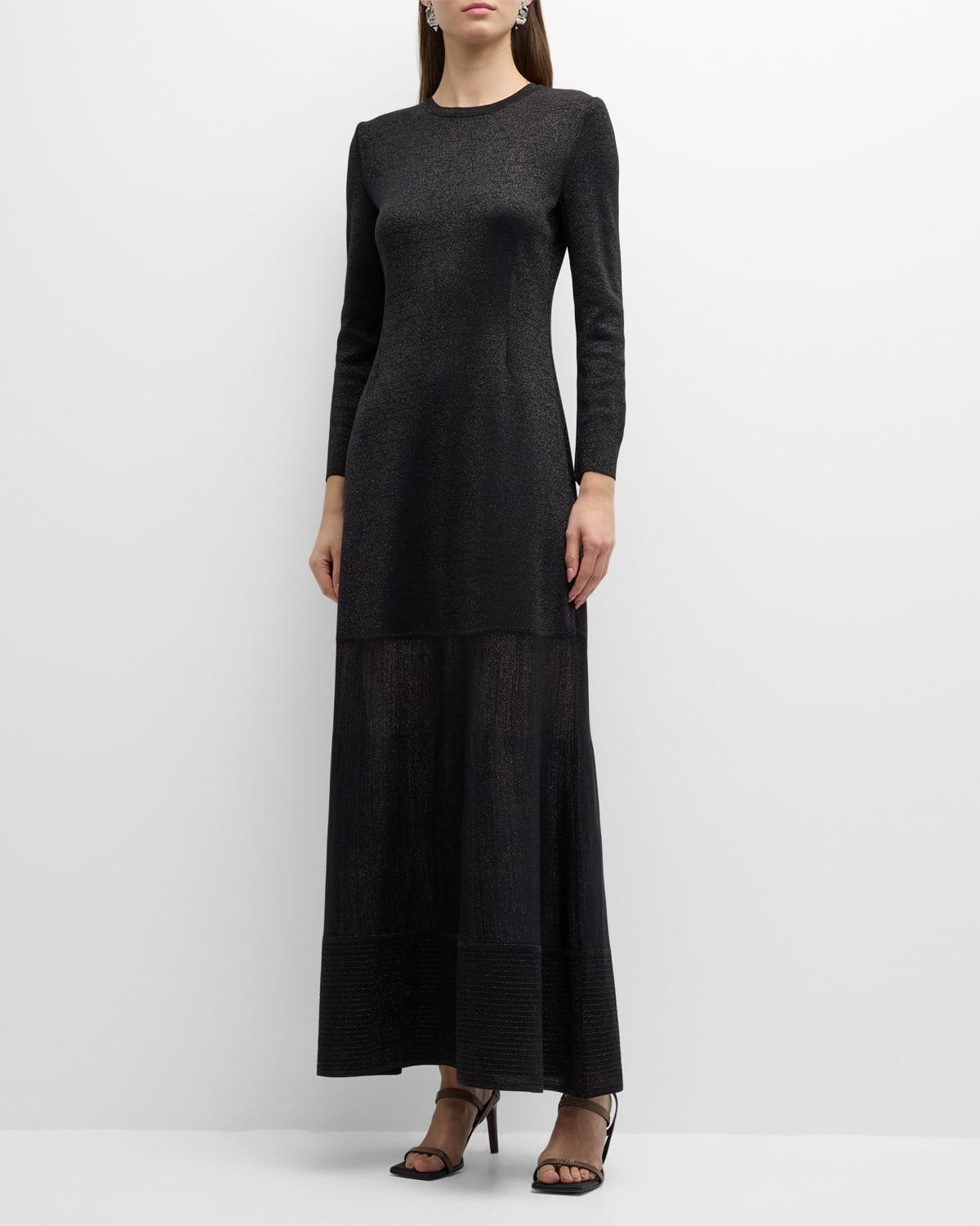 Womens Shimmer Knit Maxi Dress Product Image