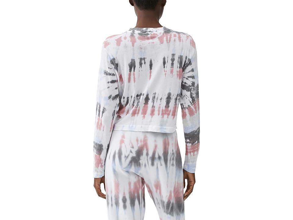 Michael Stars Mac Fiji Wash Vintage Jersey High Crew Boxy Tee (Rose Combo) Women's Clothing Product Image