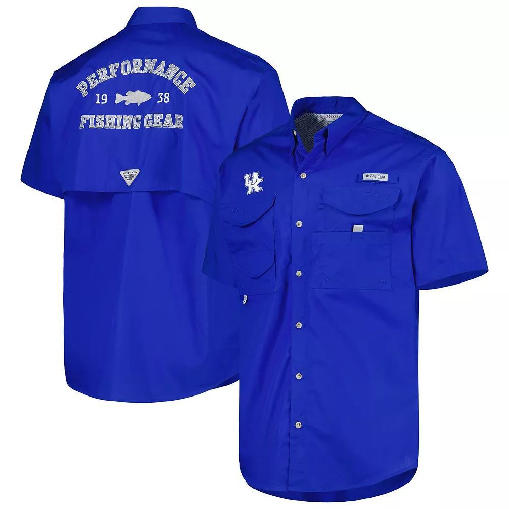 Men's Columbia Royal Kentucky Wildcats Bonehead Button-Up Shirt, Size: XL, Blue Product Image