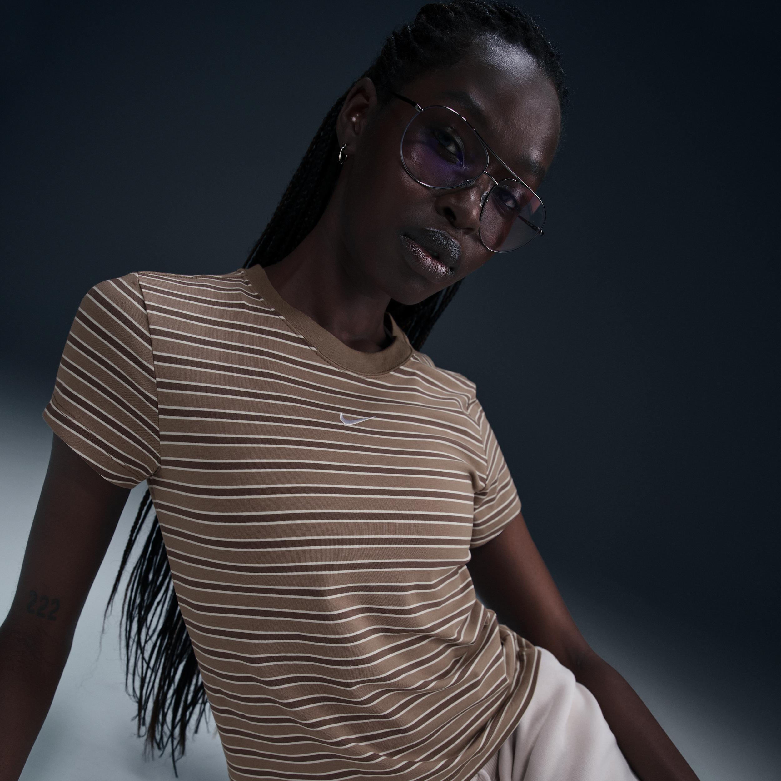 Nike Sportswear Chill Knit Women's Slim Striped T-Shirt Product Image