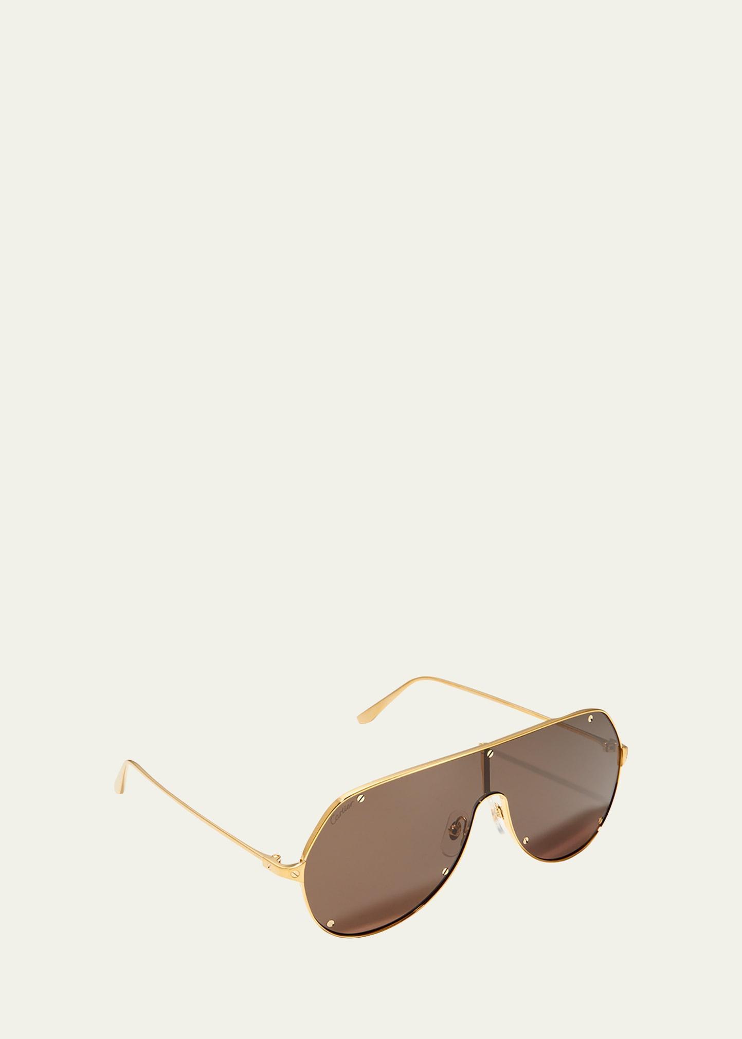 Mens Square Rimless Metal Sunglasses Product Image