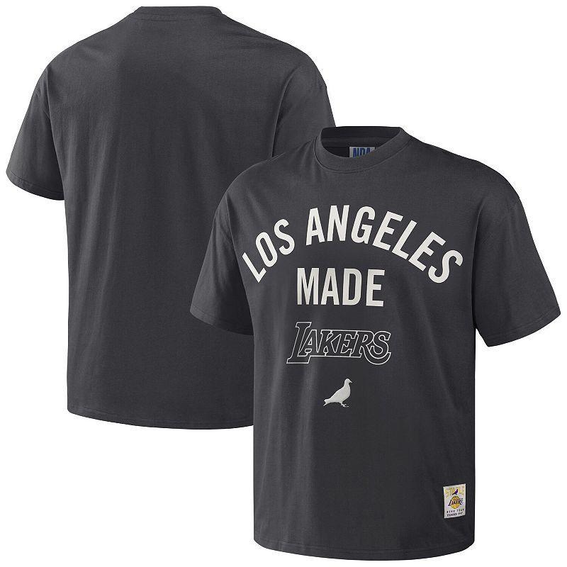 Mens NBA x Staple Anthracite Philadelphia 76ers Heavyweight Oversized T-Shirt Product Image