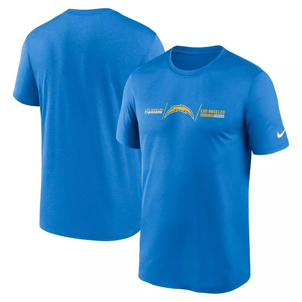 Men's Nike Powder Blue Los Angeles Chargers Horizontal Lockup Legend T-Shirt, Size: 3XL, Light Product Image