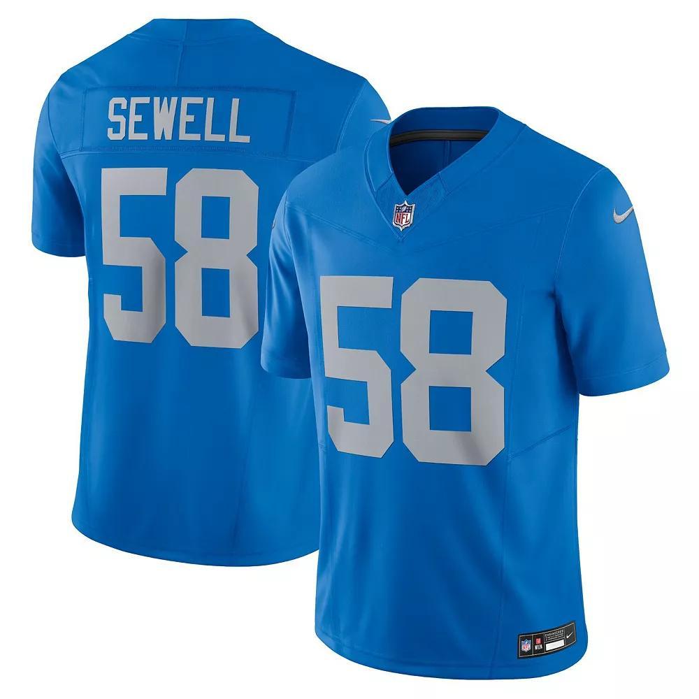Men's Nike Penei Sewell Blue Detroit Lions Vapor F.U.S.E. Alternate Limited Jersey, Size: Small Product Image