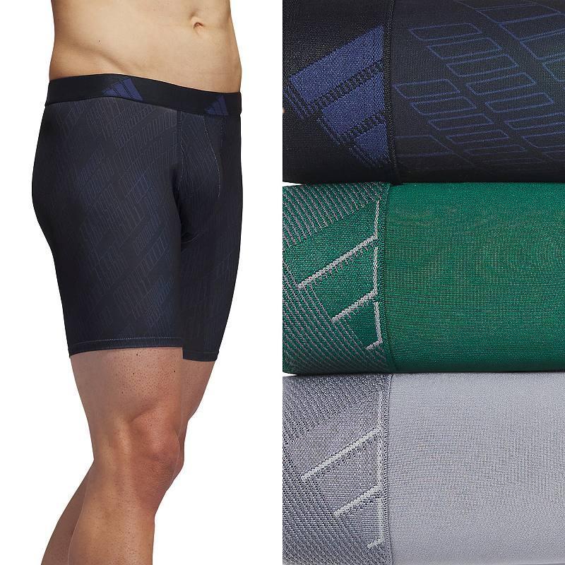 Men's adidas 3-pack Microfiber Boxer Briefs, Size: Medium, Ghost Legend Ink Tech Product Image