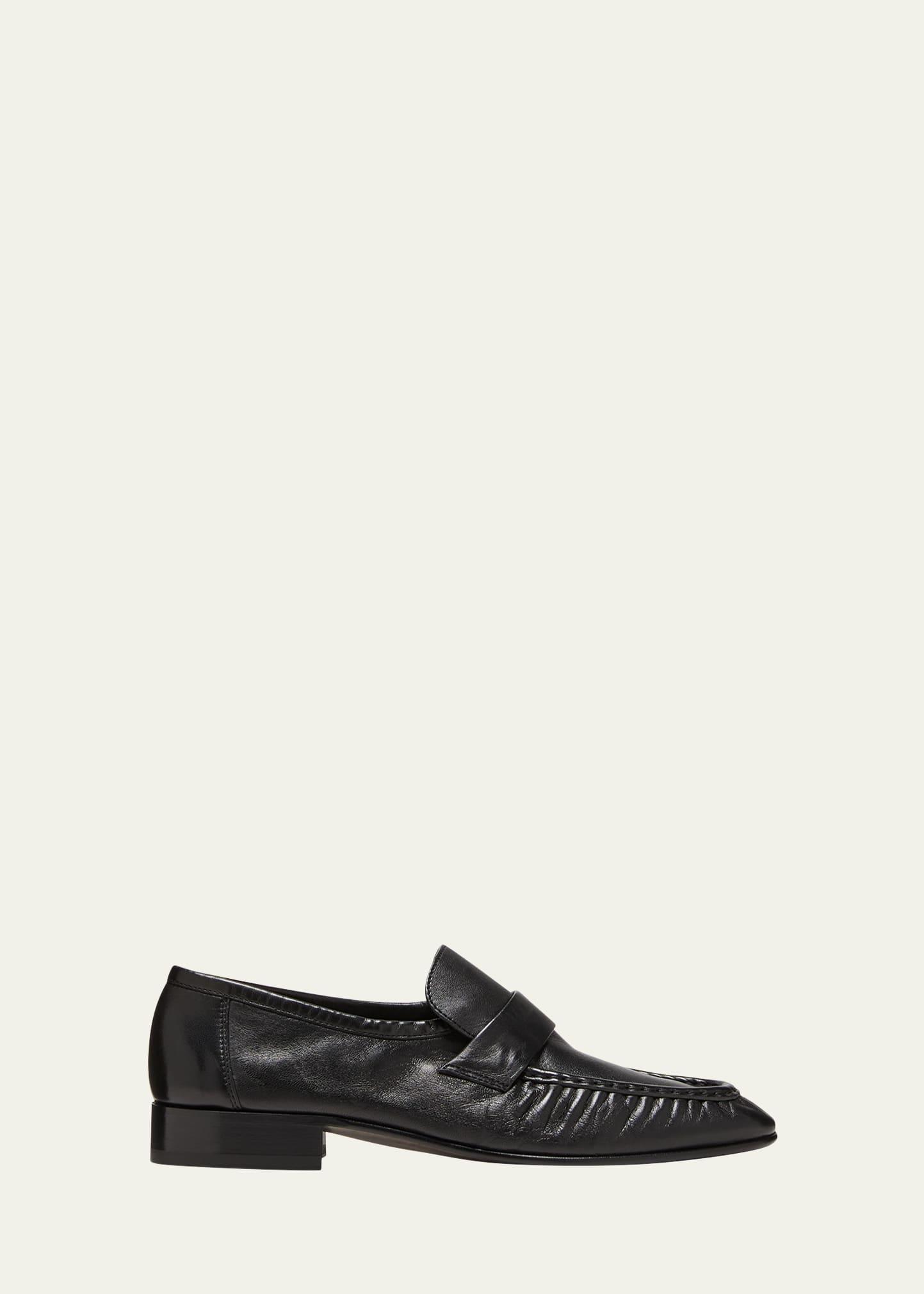 Soft Leather Flat Loafers Product Image