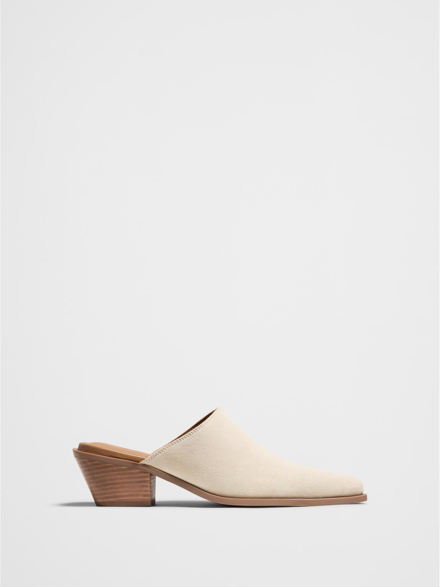 Leather Heeled Mule Product Image