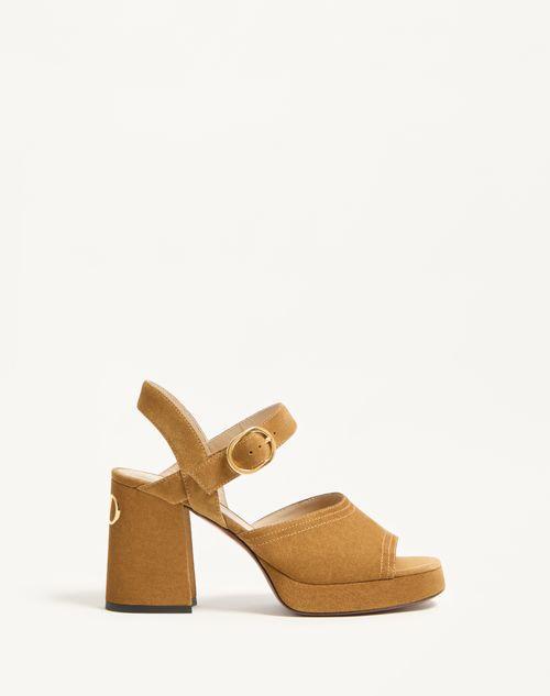 FAWCETTE PLATFORM CRUST LEATHER SANDAL 100MM Product Image
