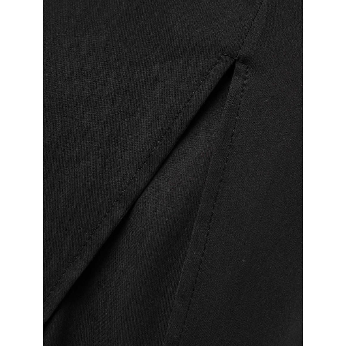 Plus Size Floral Flocked Tulle Split Hem Dress Black Women Formal Texture V-neck Sleeveless Curvy BloomChic 10/M Product Image