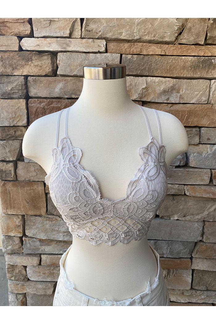 Adjustable Strap Crochet Lace Bralette Product Image