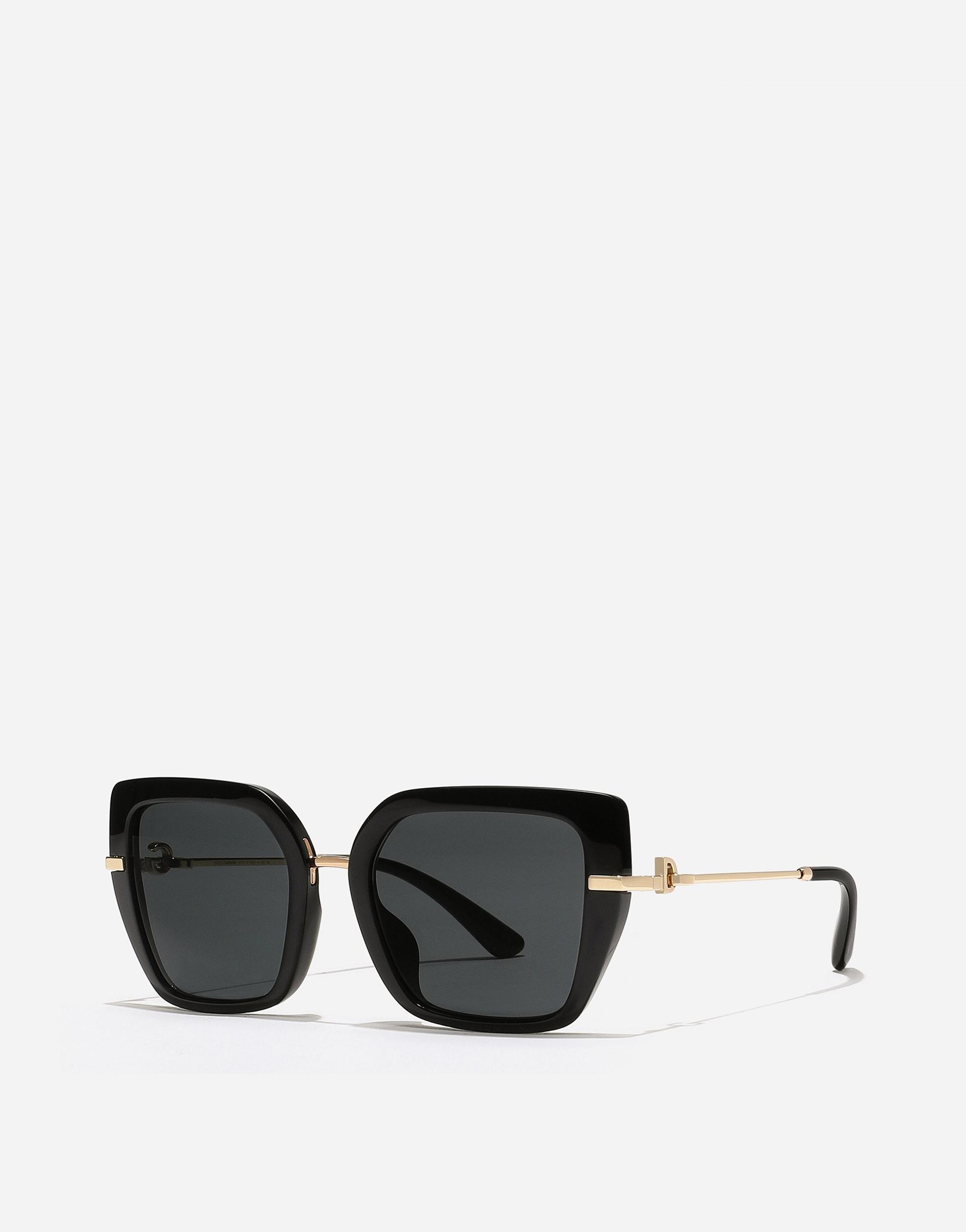 DOLCE & GABBANA Womens Black Dg4373 Square-frame Acetate Sunglasses In Light Grey Gradient Black Product Image