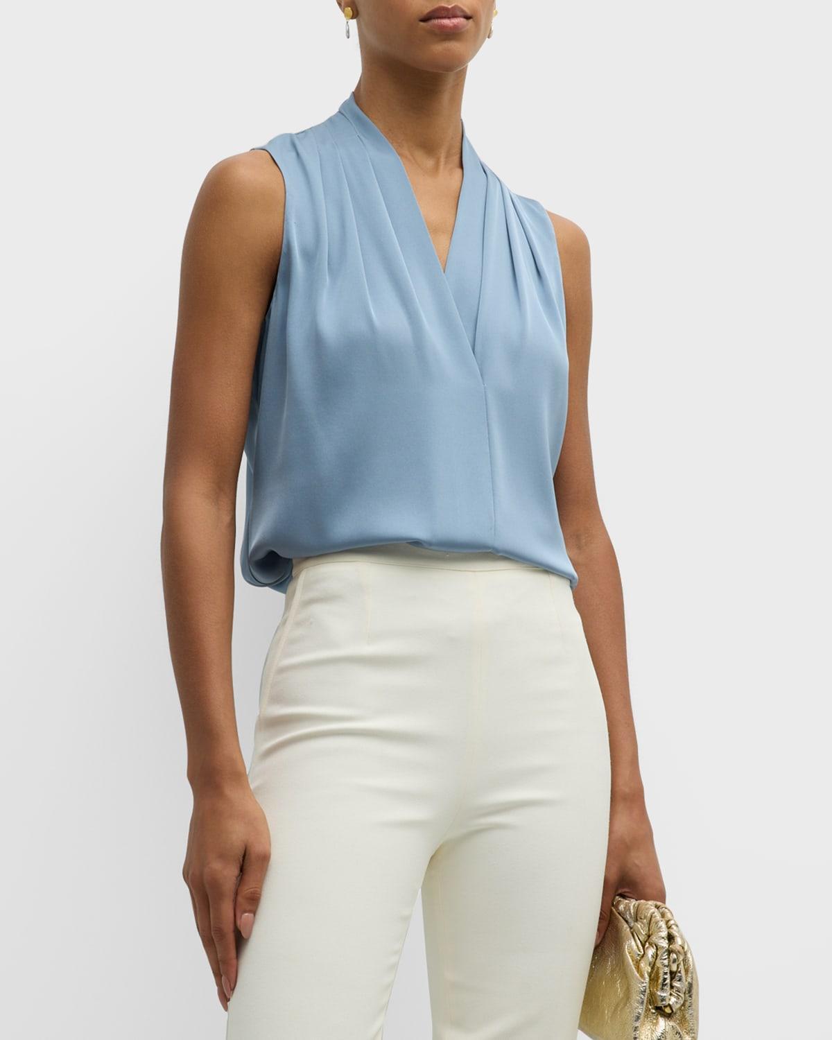 Womens Mila Sleeveless Silk-Blend Blouse Product Image