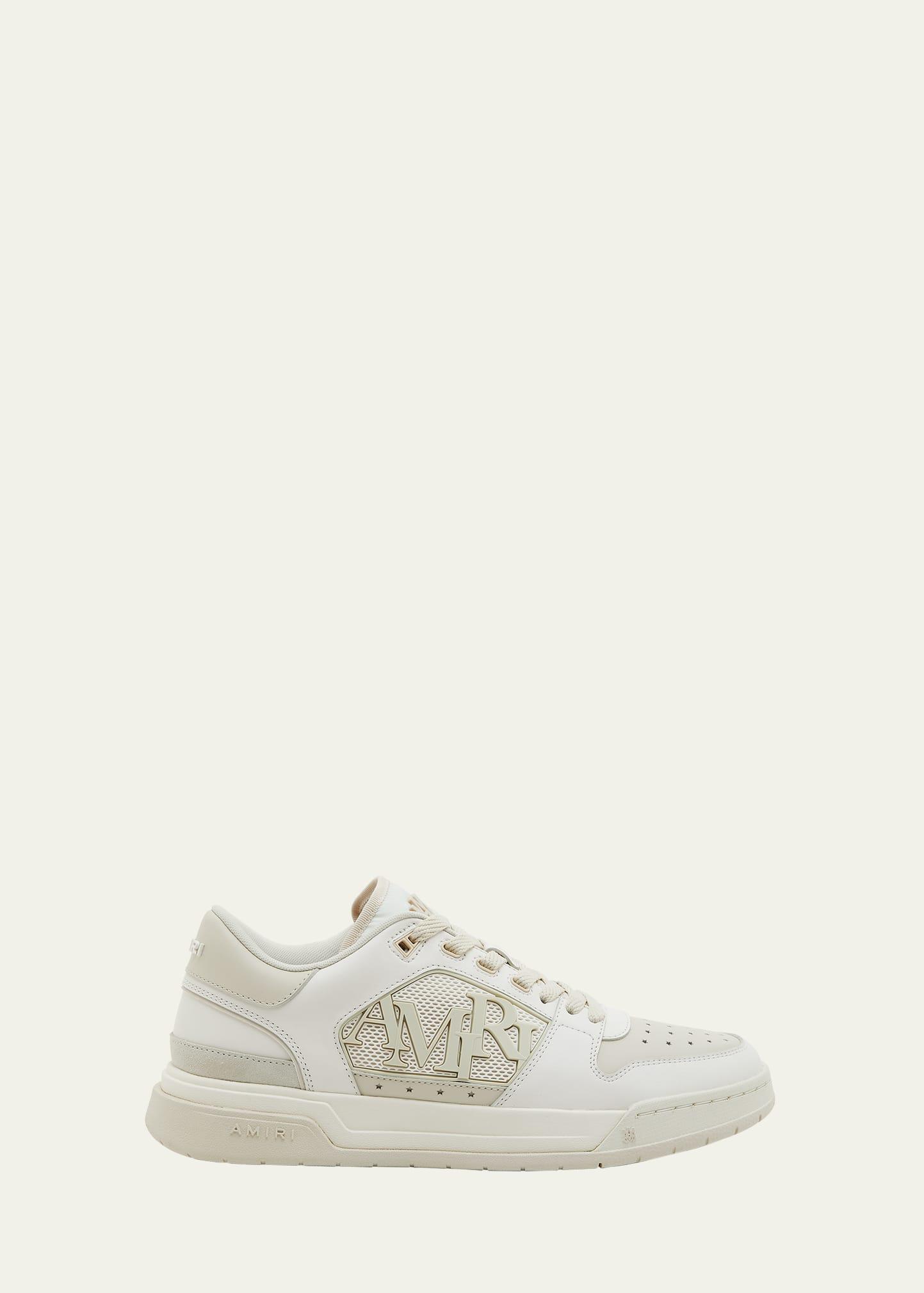 Mens Logo Leather Classic Low-Top Sneakers Product Image