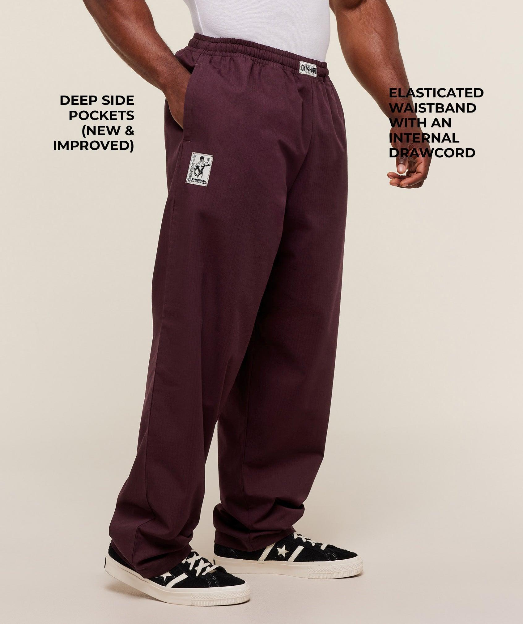 Gymshark Straight Leg Pumper Pants - Cherry Purple Male Product Image