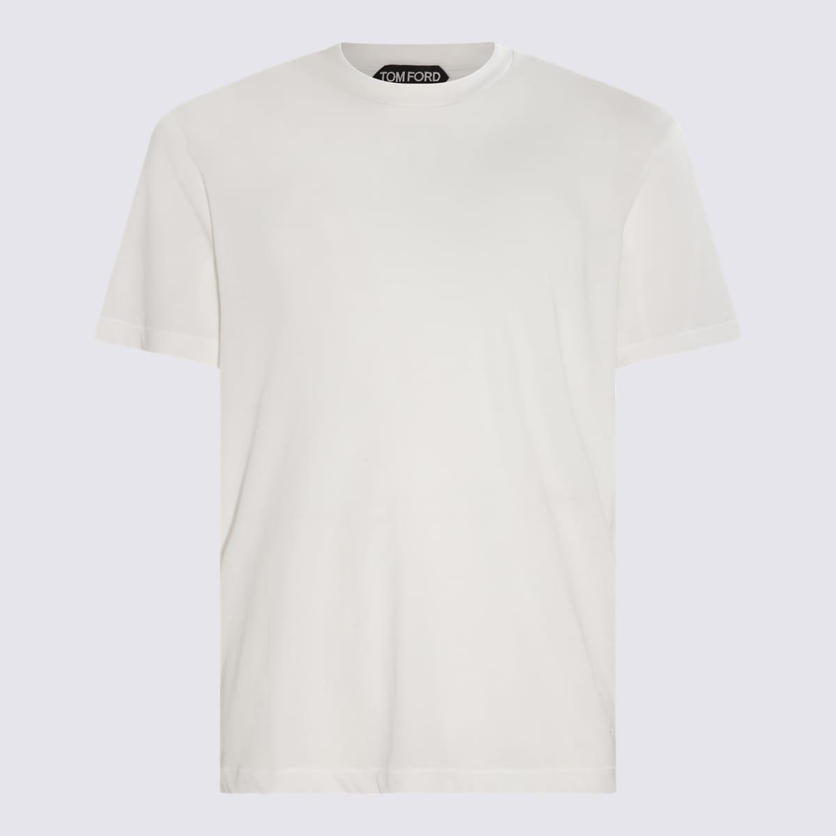 TOM FORD White Cotton T-shirt Product Image