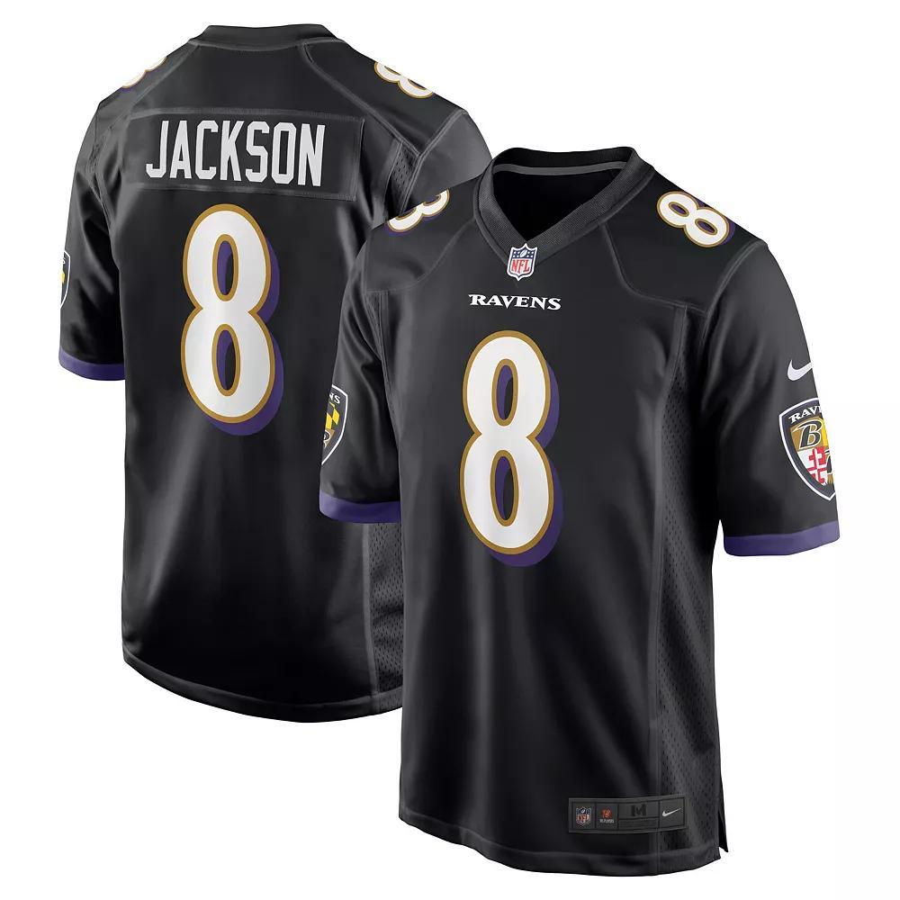 Men's Nike Lamar Jackson Black Baltimore Ravens Alternate Game Jersey, Size: XL Product Image