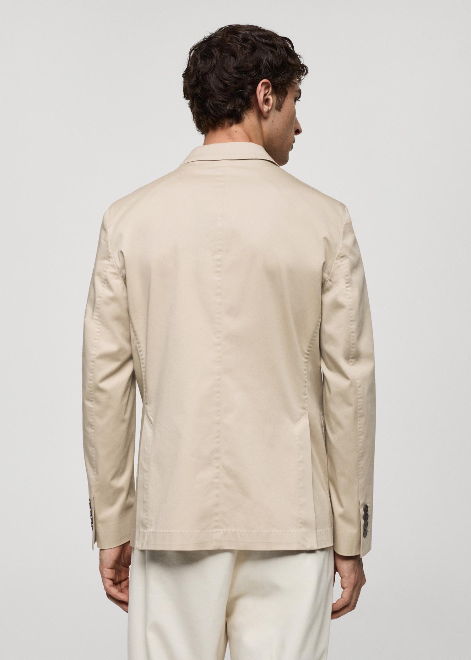 Slim fit cotton blazer - Men | MANGO USA Product Image