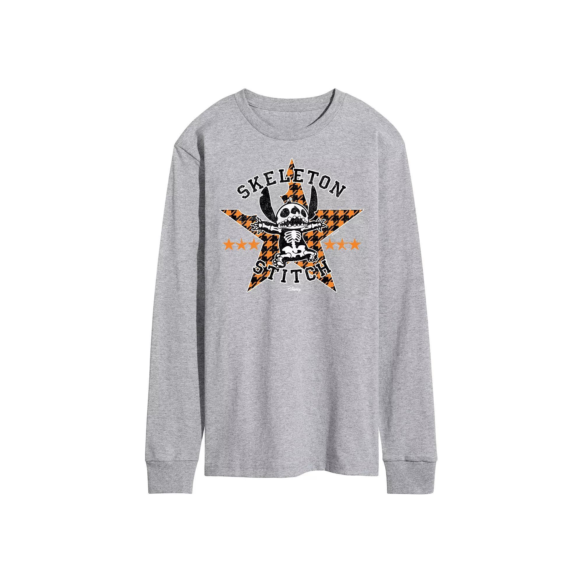 Disneys Lilo & Stitch Mens Skeleton Stitch Long Sleeve Tee Product Image