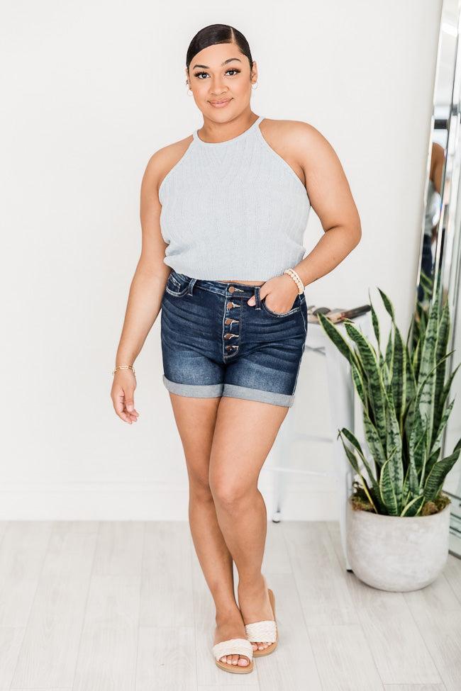 Proud Moment Light Blue Knit Sweater Tank FINAL SALE Product Image