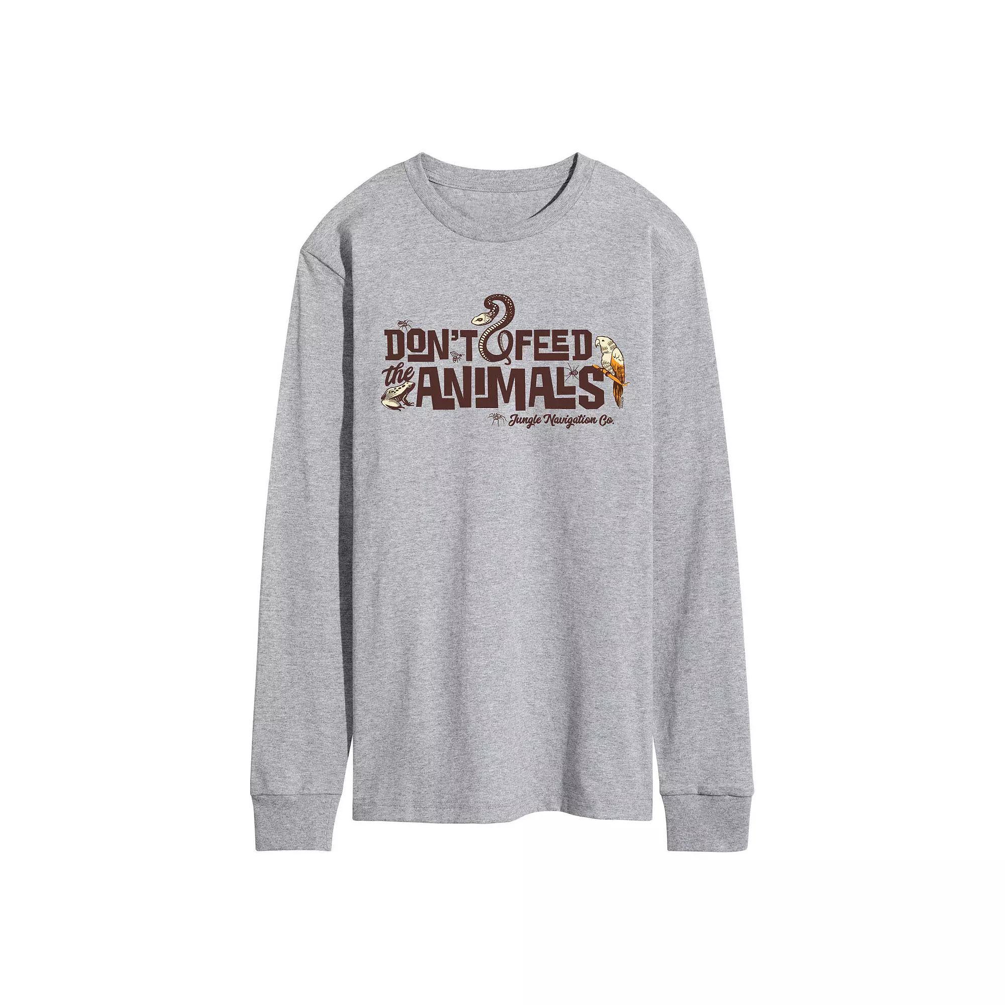 Disneys Jungle Cruise Mens Dont Feed the Animals Long Sleeve Graphic Tee Product Image