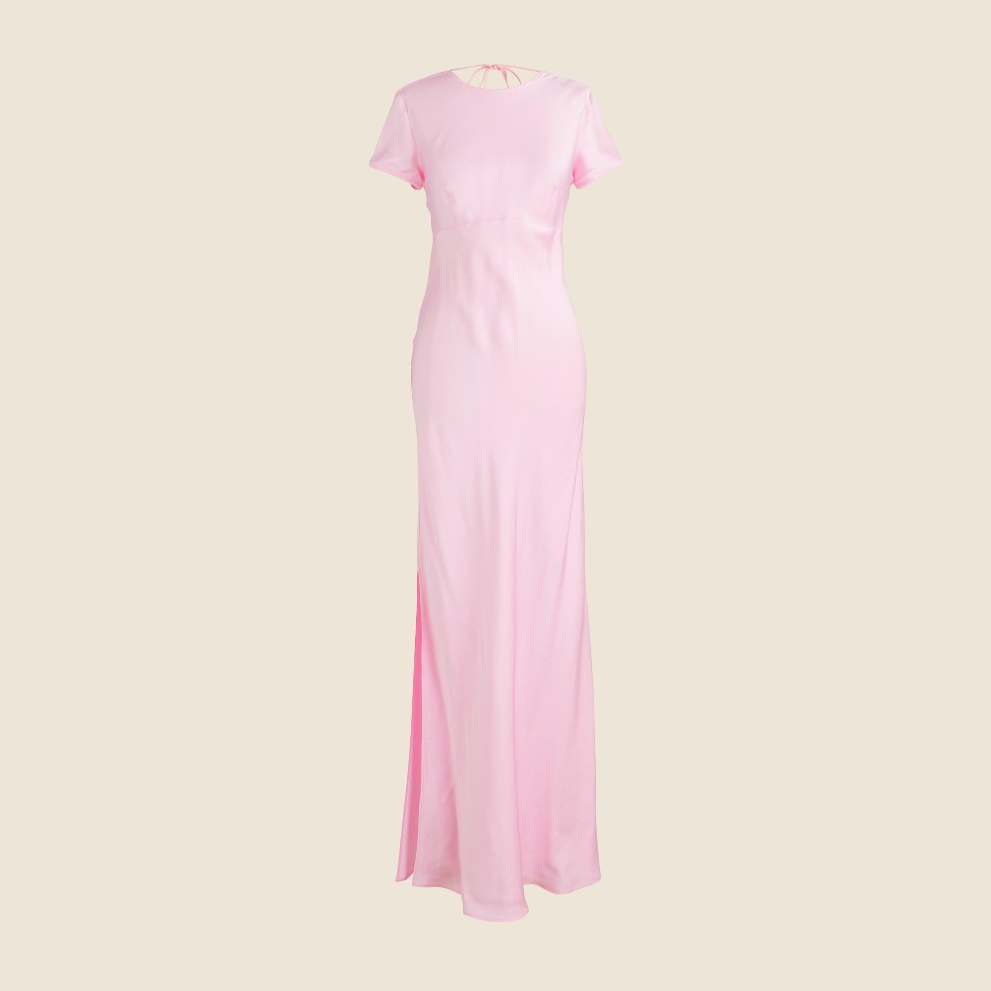 Anna October© X J.Crew short-sleeve slip dress in luster crepe Product Image