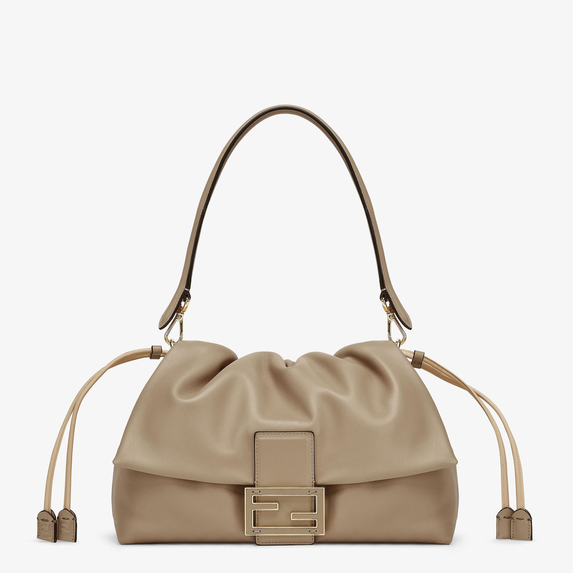 Mamma Baguette LargeDove gray nappa leather bag Product Image