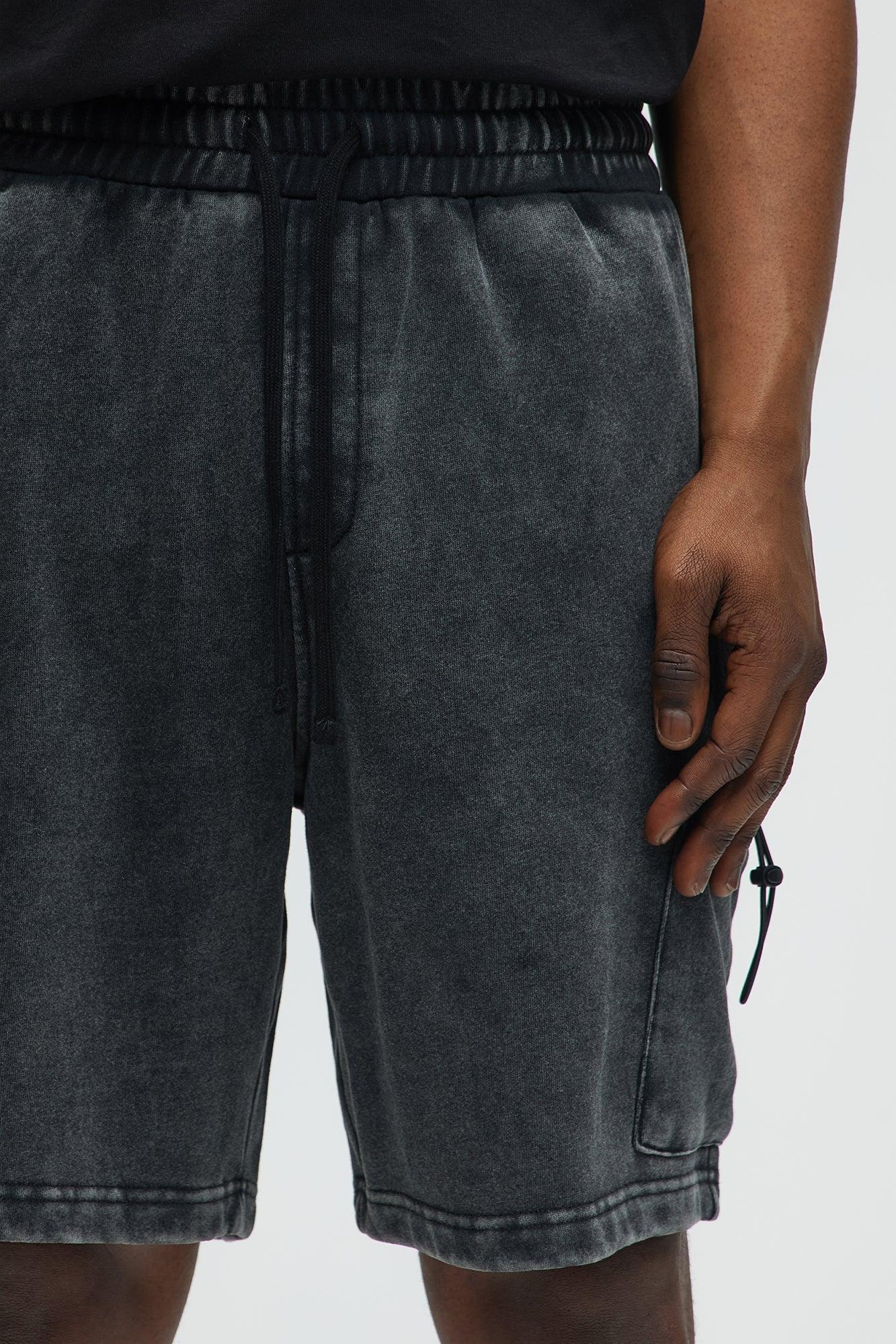 Tyson Faded Cargo Relaxed Shorts - Black Wash Product Image