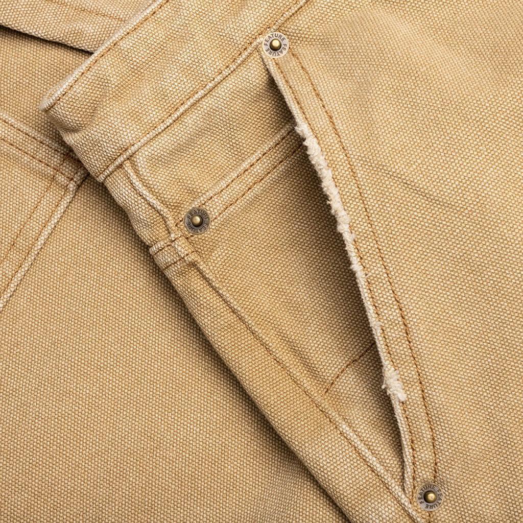 Ryan Double Knee Shorts - Washed Brown Male Product Image