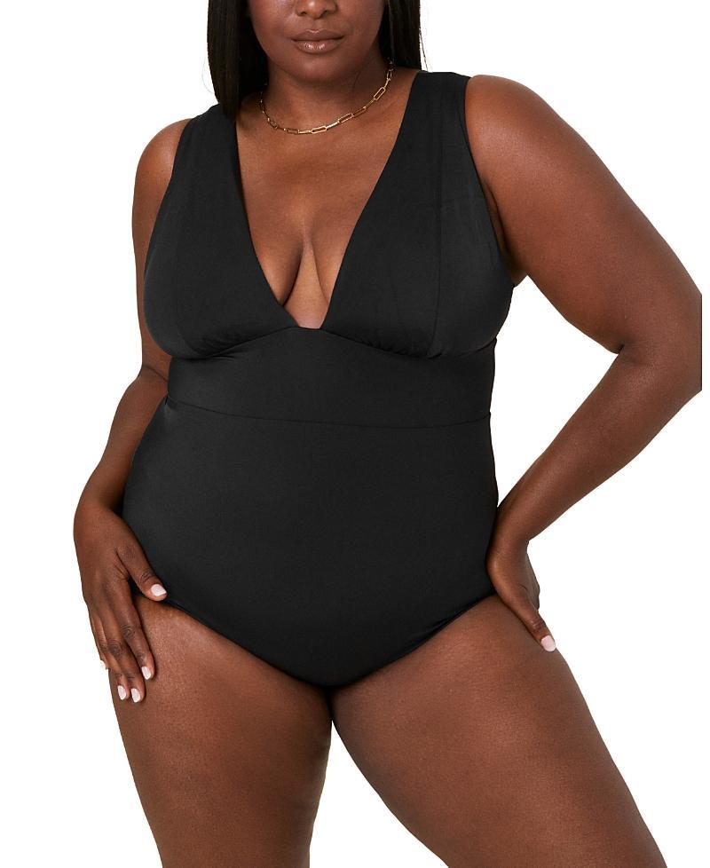 Andie Womens Mykonos Deep Plunge Neck One Piece Swimsuit Product Image