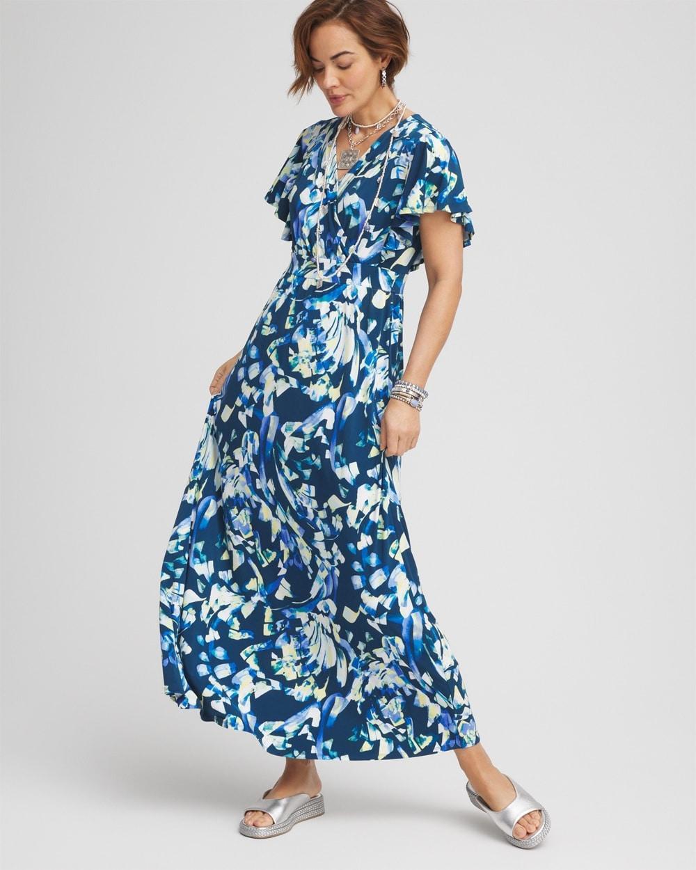 Flutter Sleeved Jersey Maxi Dress Product Image